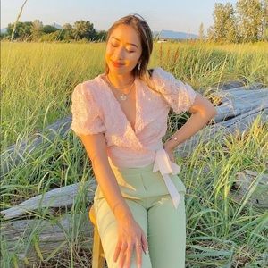 3D Roses Wrapped Crop Top